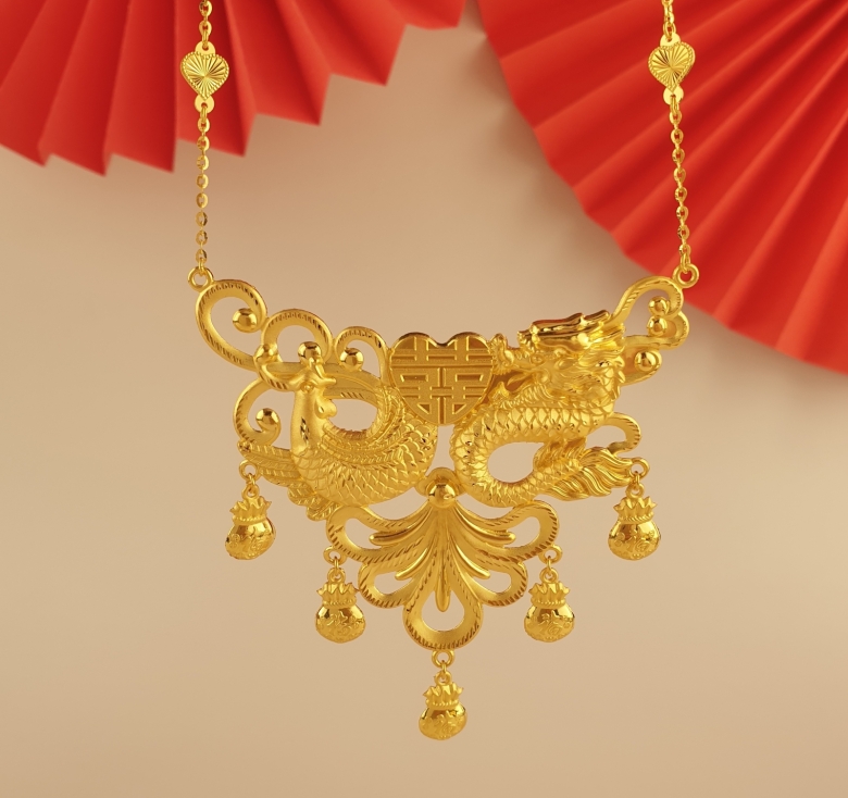 Dây Chuyền Cưới Long Phụng 23k