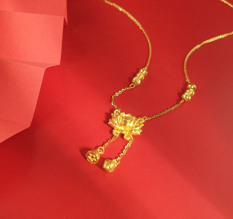 Dây Chuyền Hoa Sen 24k