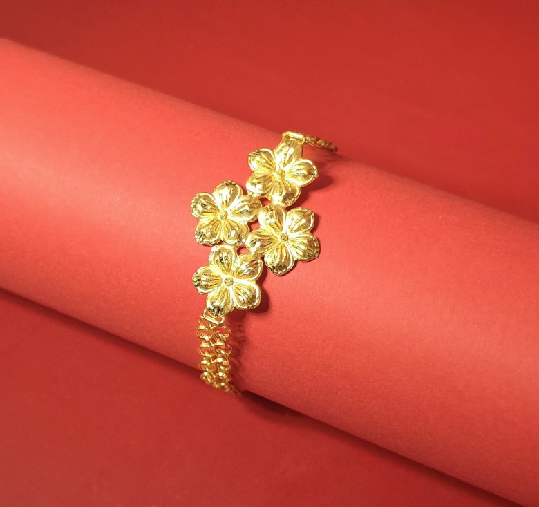 Lắc 4 Hoa Mai Kết 23K