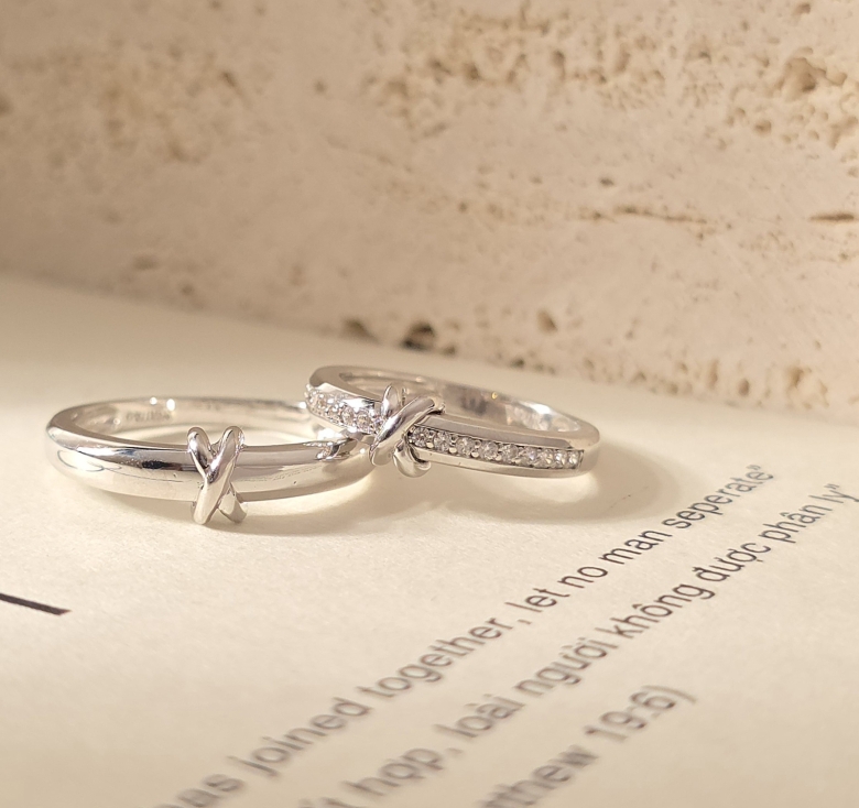 Nhẫn X Trơn + Nhẫn X 1Hg Tấm Italy