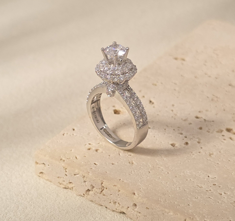 Nhẫn Chủ Tròn 2 Vòng Tấm Italy