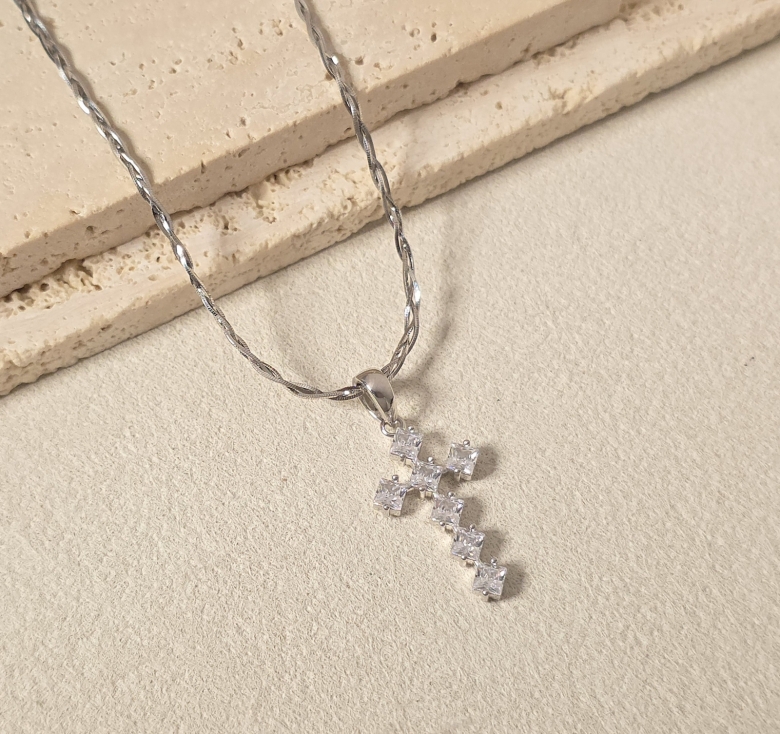 Mặt TG Hột Thoi Trắng Italy