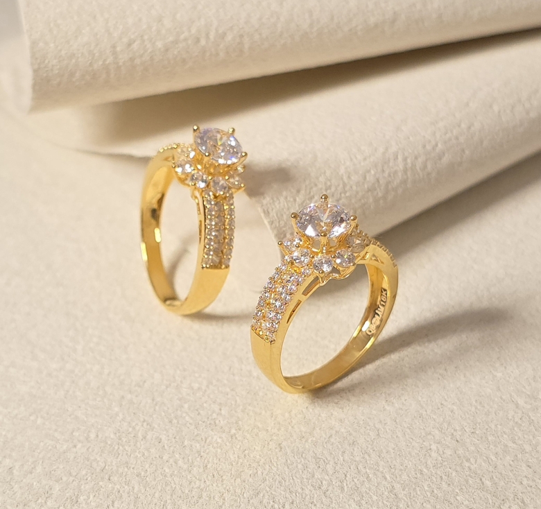 Nhẫn Chủ Hoa Đai 3Hg Tấm 16K