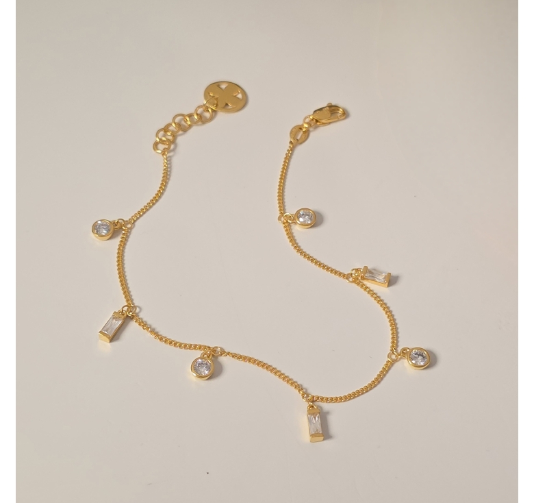 Lắc Tua Hột Trắng Tròn Bg 16K