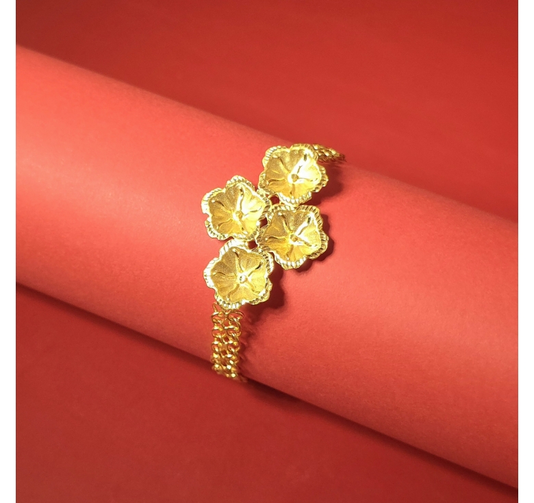 Lắc 4 Hoa Mai Kết 23K