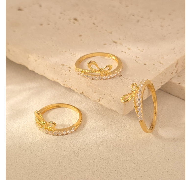 Nhẫn Nơ Trơn 1 Hàng Tấm 16K