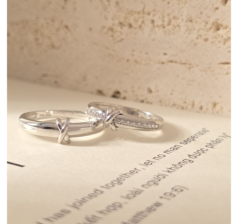 Nhẫn X Trơn + Nhẫn X 1Hg Tấm Italy