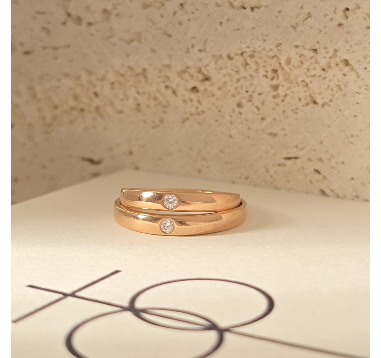 Nhẫn Trơn Hồng 1h Italy