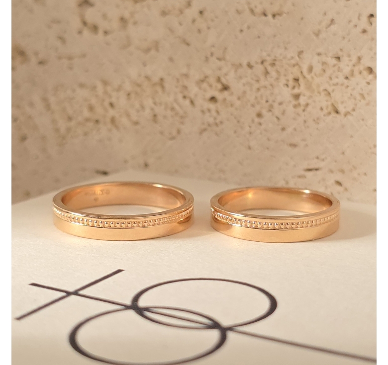 Nhẫn Bản Trơn 1hg Bi Hồng Italy 