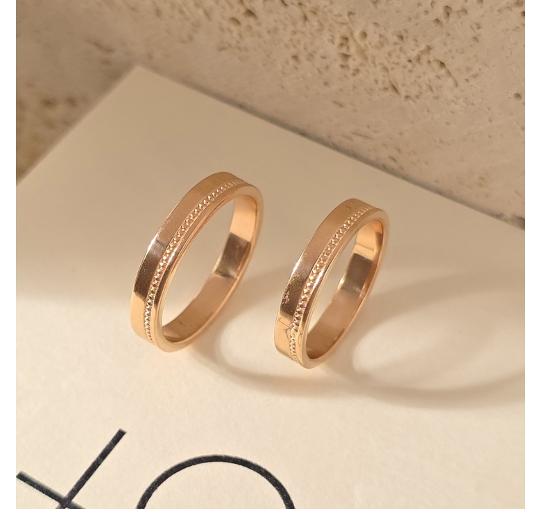 Nhẫn Bản Trơn 1hg Bi Hồng Italy 