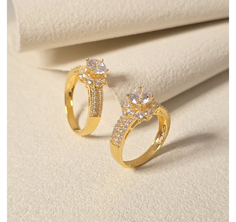 Nhẫn Chủ Hoa Đai 3Hg Tấm 16K