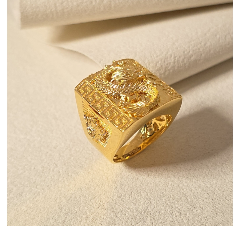 Nhẫn Bản Rồng Lượn 16K