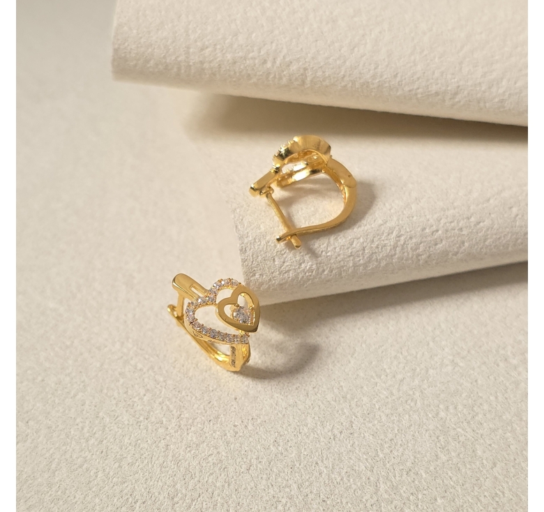 BGG Tim Đôi Kết Tấm Trơn 1 Hột 16K