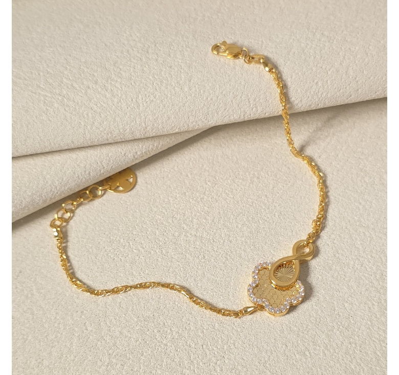 Lắc Hoa Vô Cực MM KT Trơn 16K