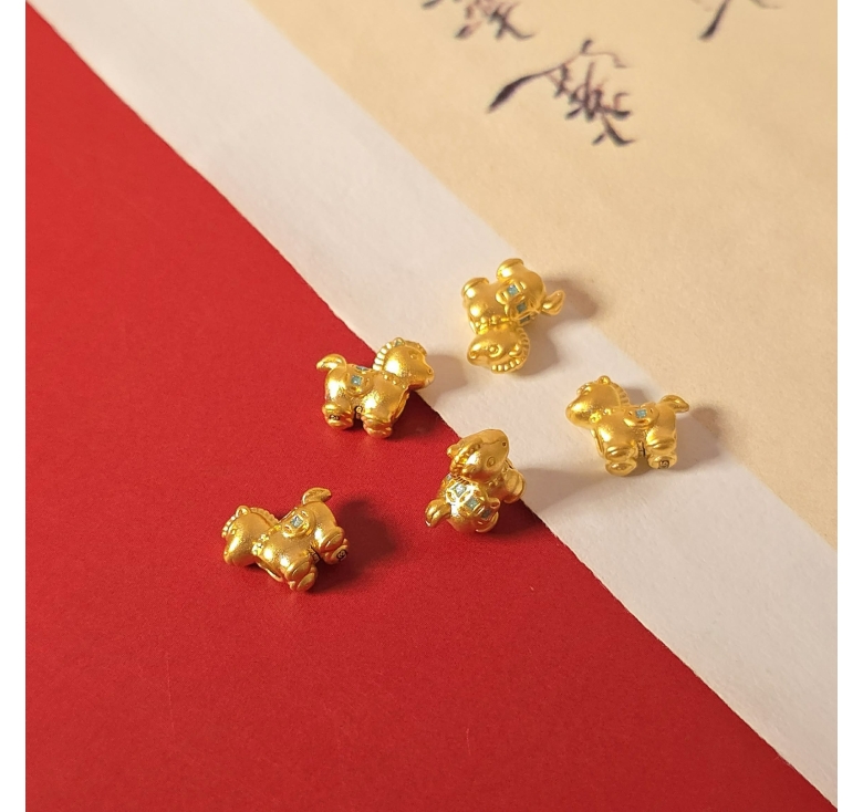 Charm Ngựa Pony Kim Tiền 24K