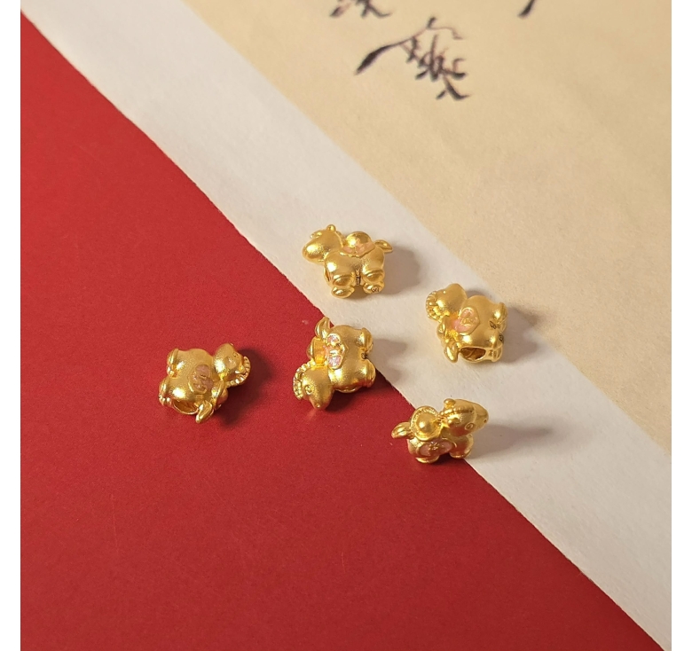 Charm Ngựa Pony Nén Vàng 24K